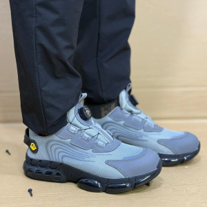 Men's Aviator Workwear Safety Shoes, Professional Steel Toe & Puncture Proof with Air Cushioned & Non Slip Sole - Breathable Shock-Absorbing
