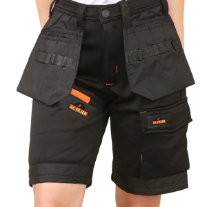 Professional Tactical Threads Strategic Men's Polyester cargo Workwear Short- Black